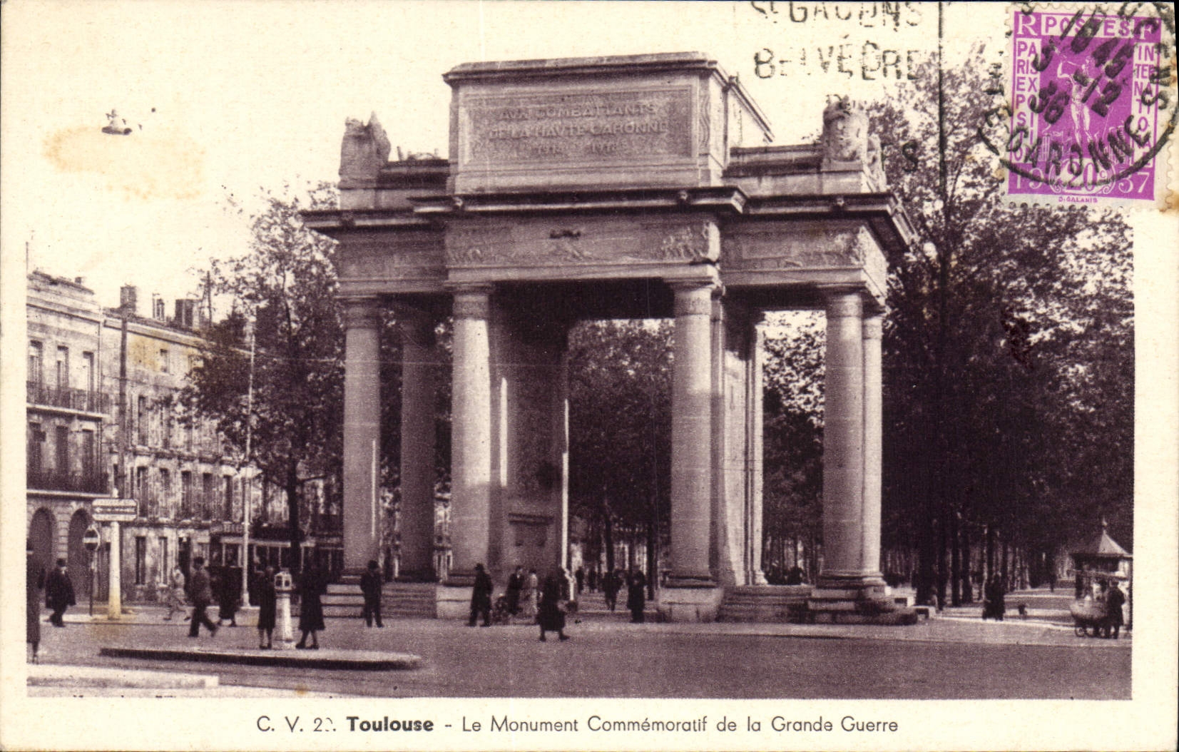 Toulouse - Le Monument Commémoratif de la Grande Guerre — C.V. 23, éditeur C.V. 23