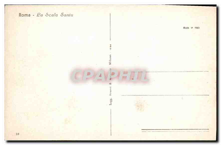 CPA Roma La Scala Santa  — Verso