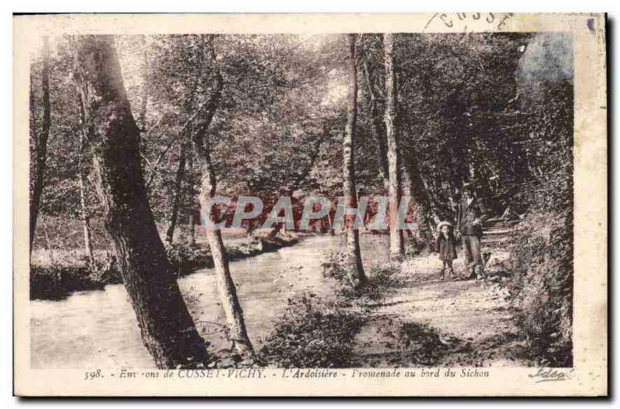 CPA Environs de Cusset Vichy L'Ardoistere Promenade au bord du Sichon 