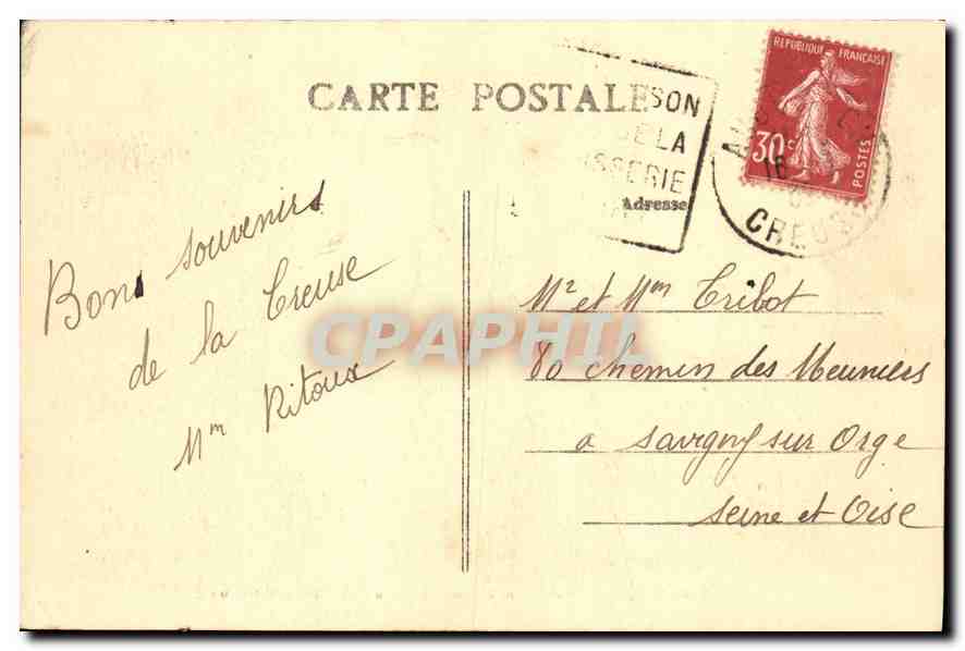 Aubussson (Creuse) — Les Rochers au Tournant de la Madeleine — Edit. Charriére — Verso
