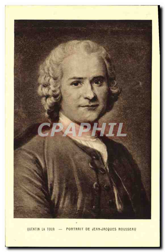 CPA Quentin La Tour Portrait de Jean Jacques Rousseau 
