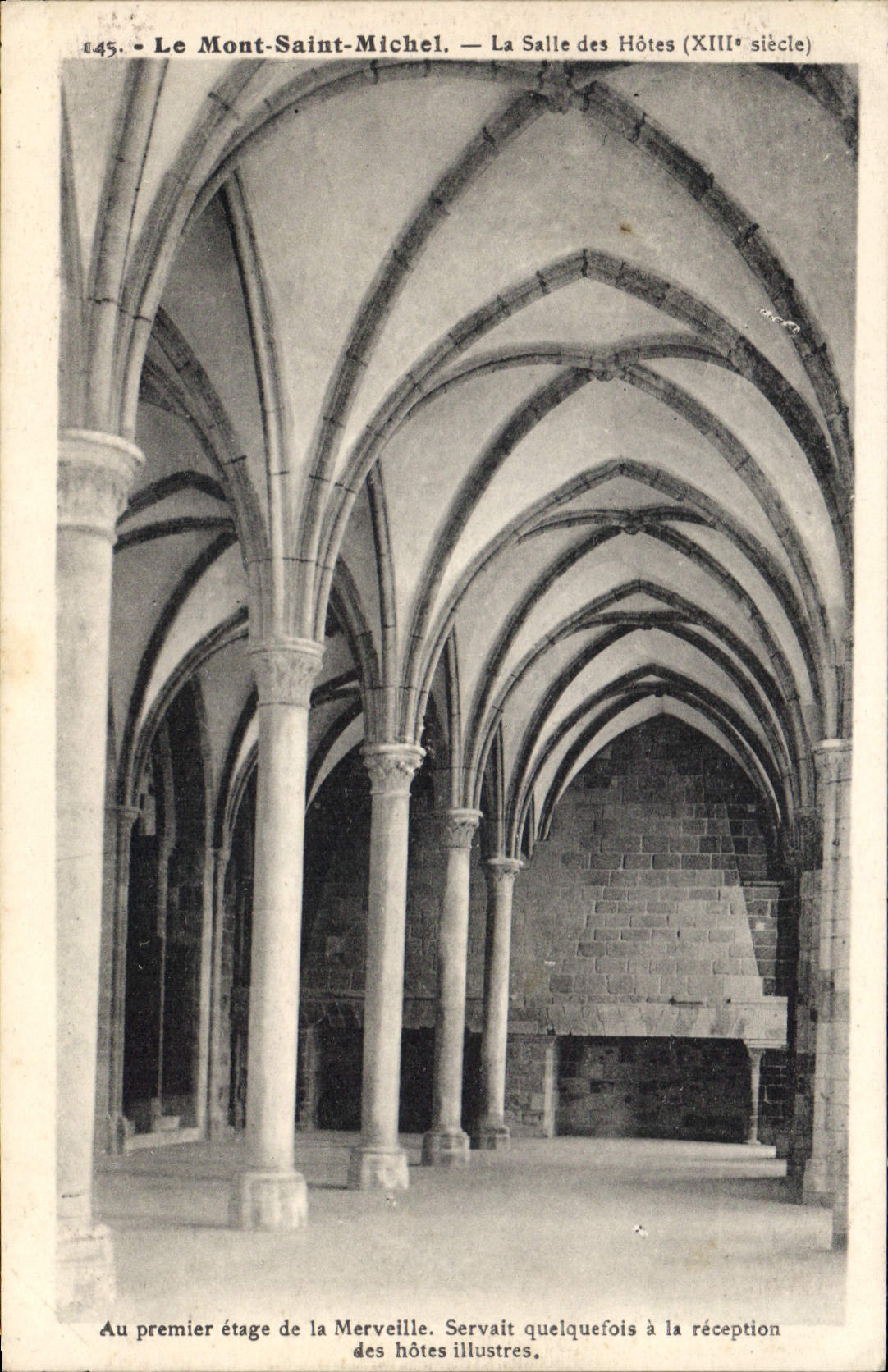 Mont Saint-Michel — Die Halle der Gäste (13. Jahrhundert) — Laurent-Ni-Hommes, n°445