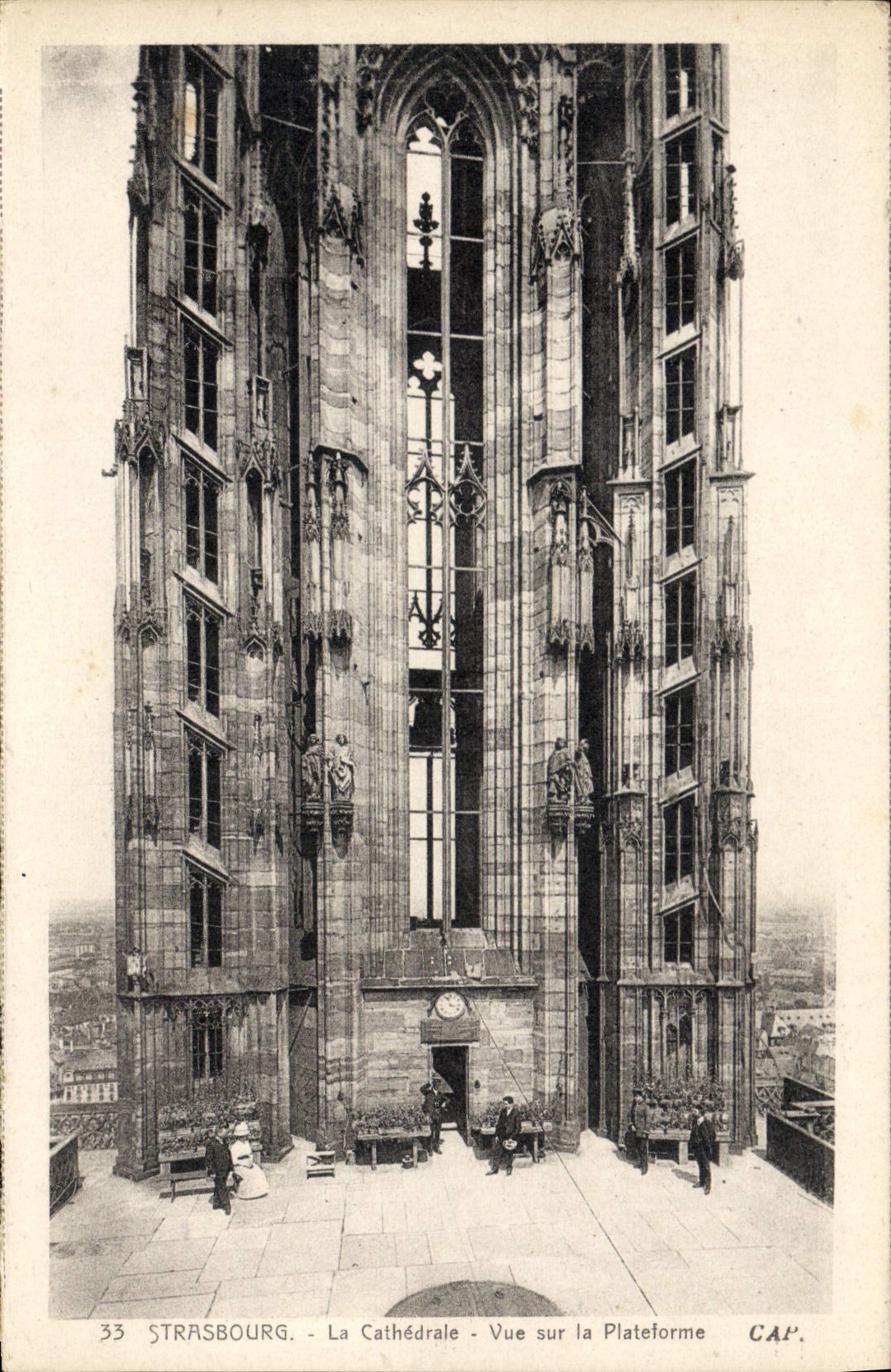 CPA Strasbourg La Cathedrale Vue sur la Plateforme 