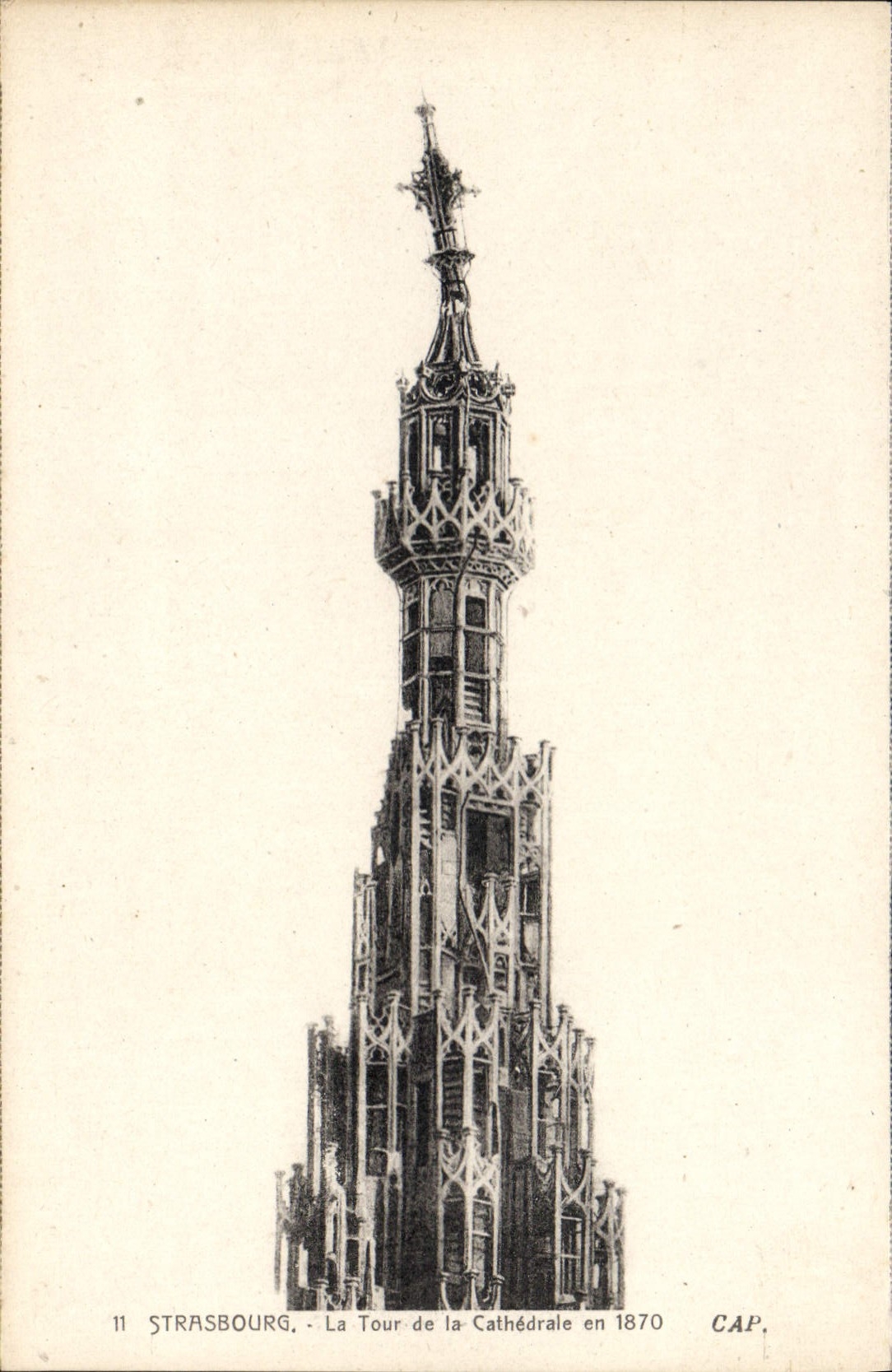 CPA Strasbourg La tour de la Cathedrale 