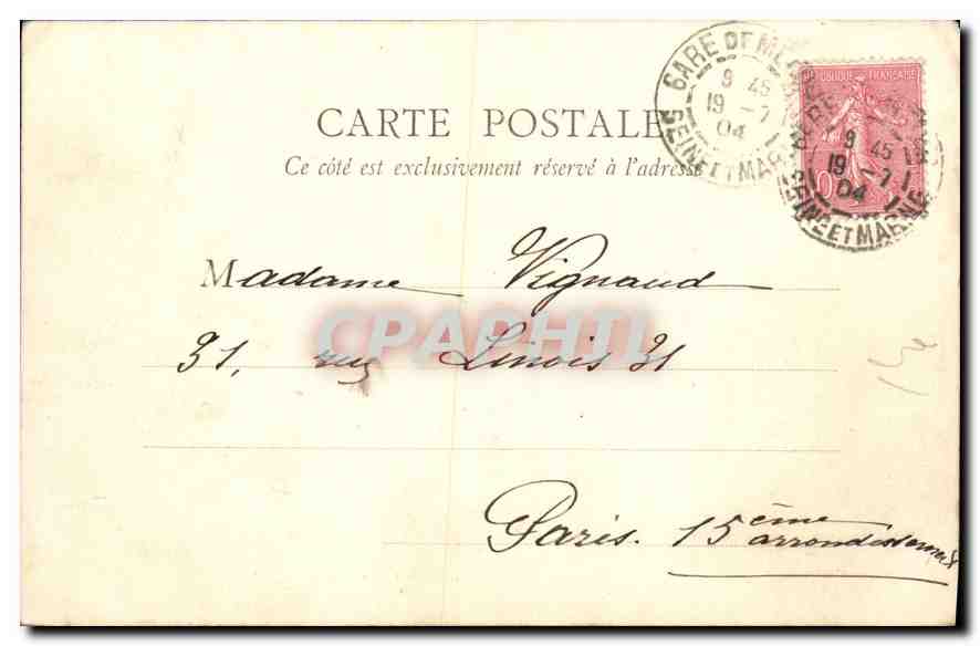 CPA Melun Promenade de Vaux  — Verso