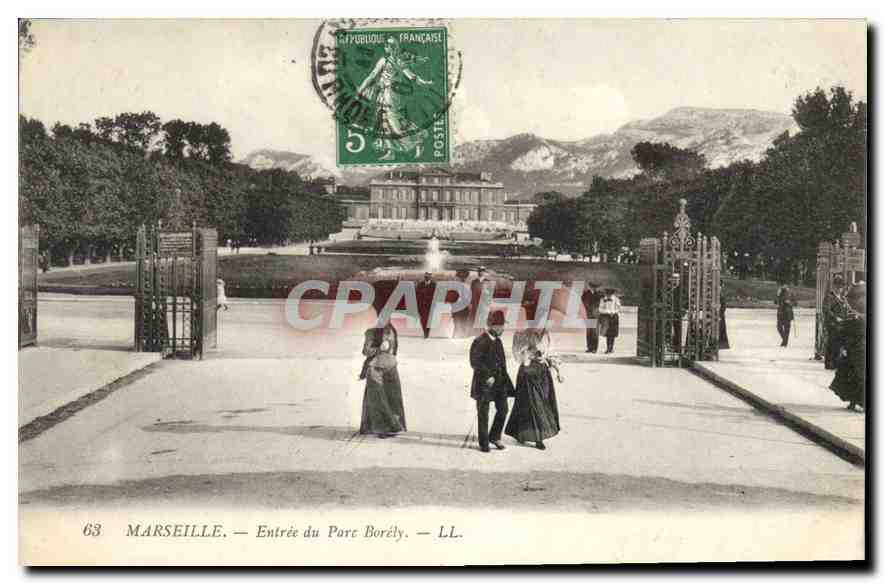 CPA Marseille Entree du Parc Borely 
