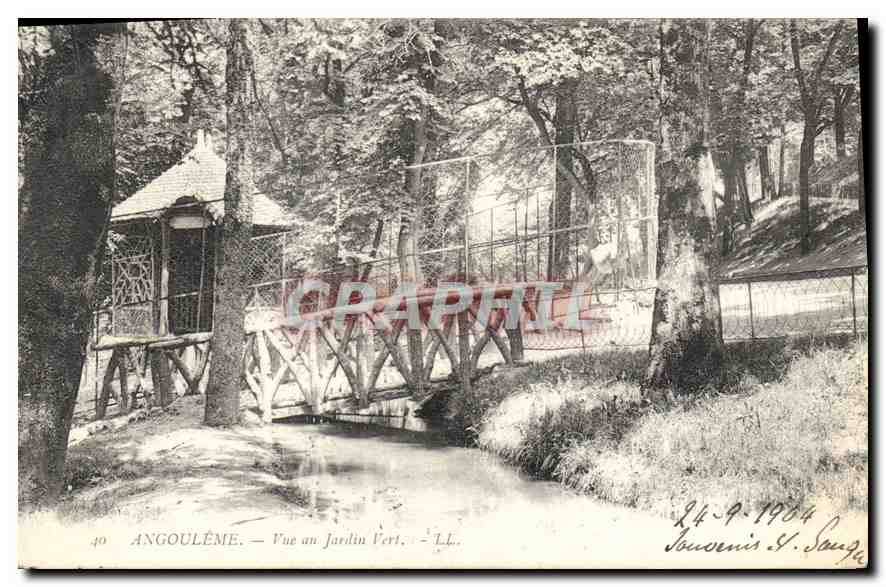 CPA Angouleme Vue au Jardin Vert 