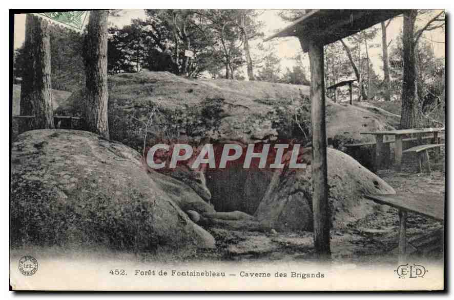 Forêt de Fontainebleau — Caverne des Brigands — Éditeur E.D. n°452 - Vorderseite