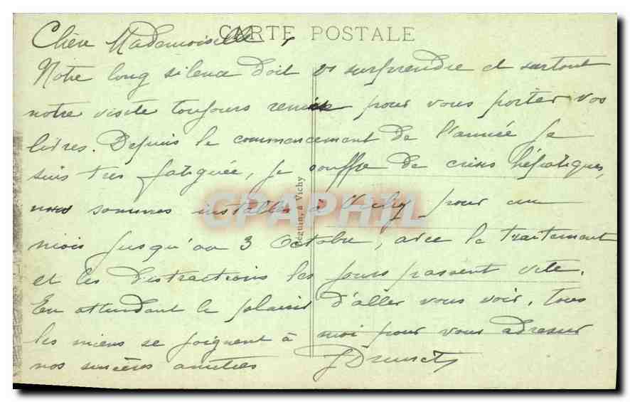 CPA Vichy Le Casino  — Rückseite