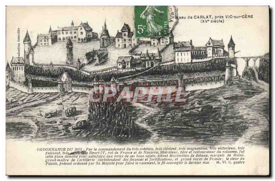 CPA Chateau de Carlat pres Vic sur Cere 