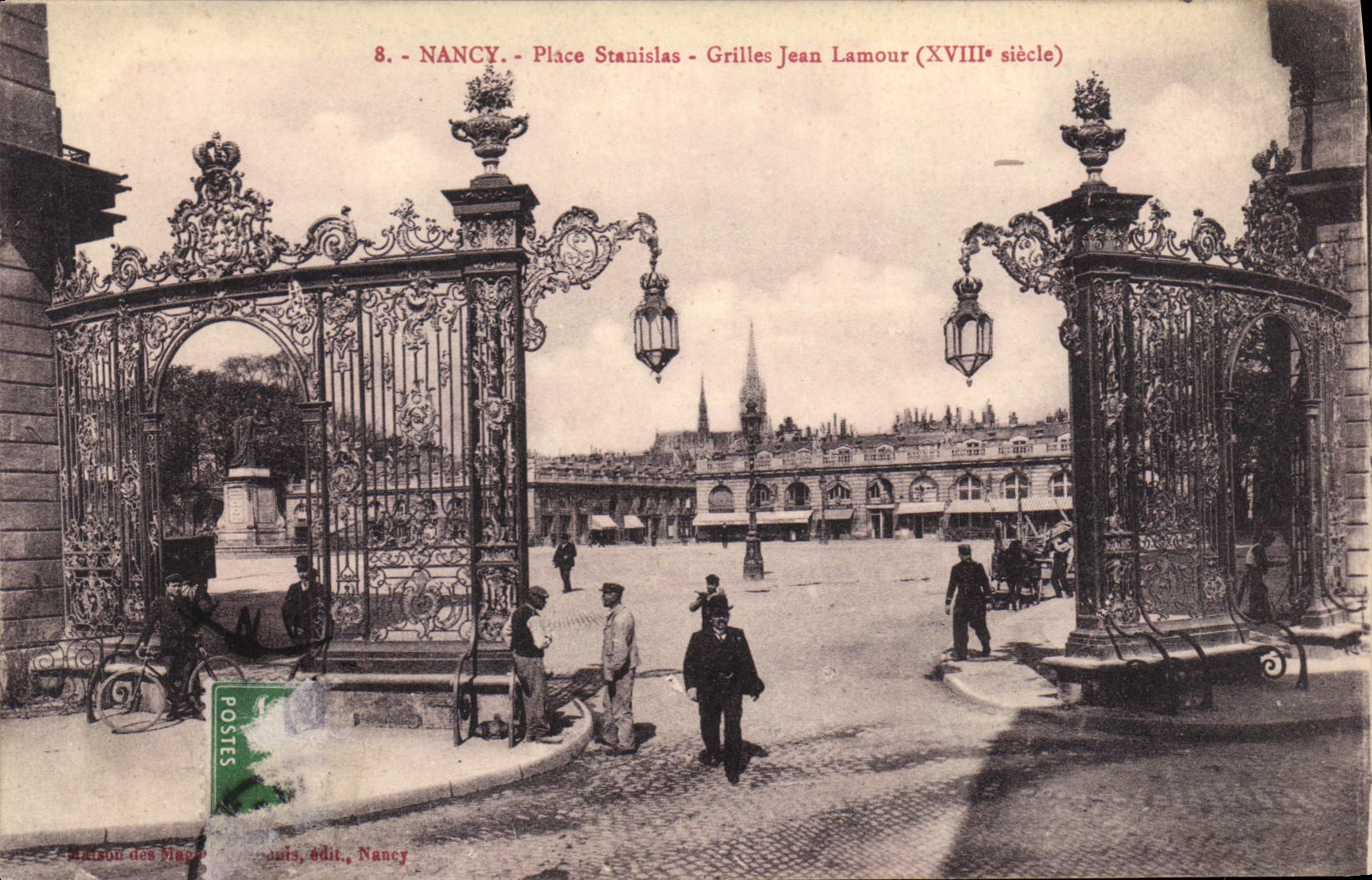 CPA Nancy Place Stanislas Grilles Jean Lamour 