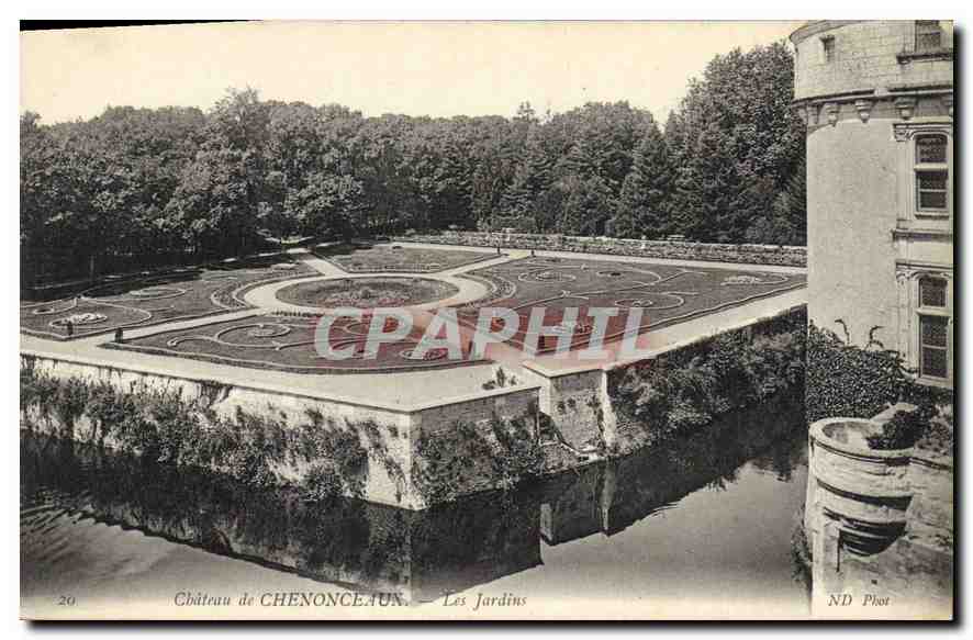CPA Chateau de Chenonceaux Les Jardins 