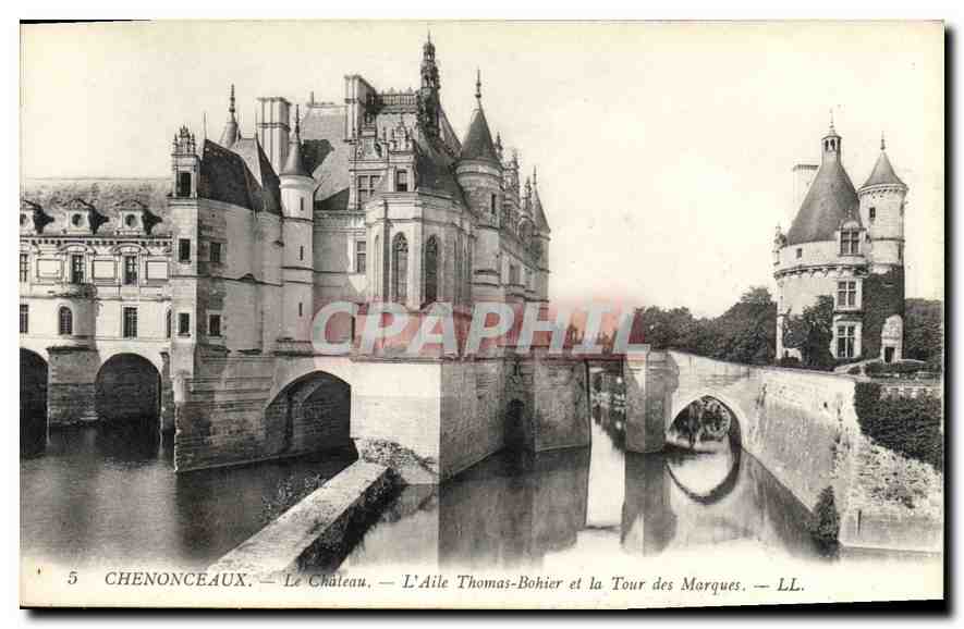 CPA Chenonceaux Le Chateau L'Aile Thomas Bohier et la Tour des Marques 