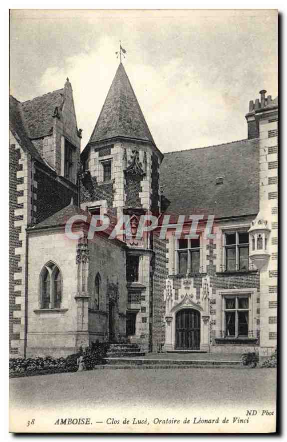 CPA Amboise Clos de Luce Oratoire de Leonard de Vinci 