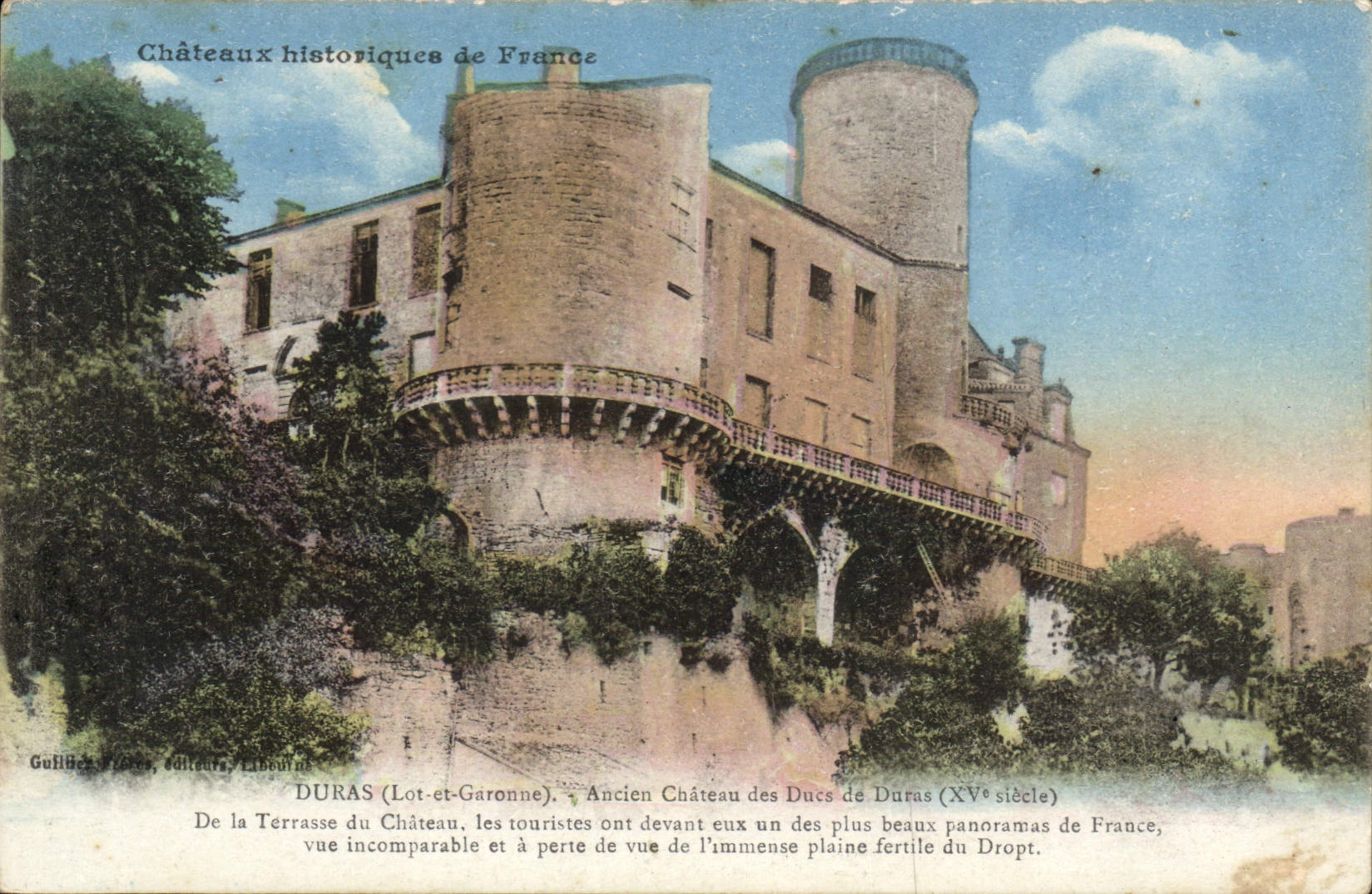 Château de Duras — Ancien château des Ducs de Duras (XVe siècle) — Guillaume Pizan, éditeurs, Libourne