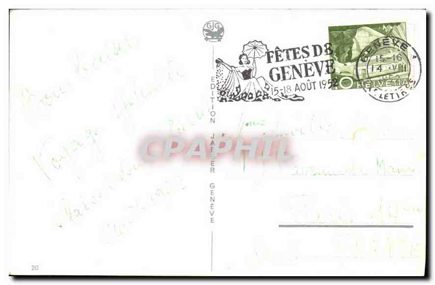CPA Geneve La Rade  — Verso