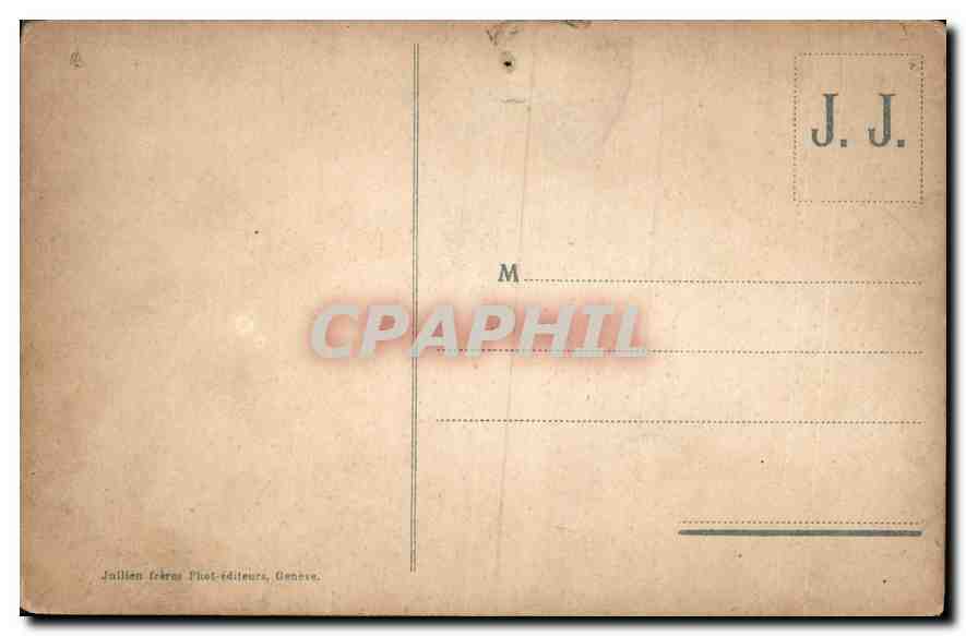 CPA Geneve Hotel des Postes  — Verso