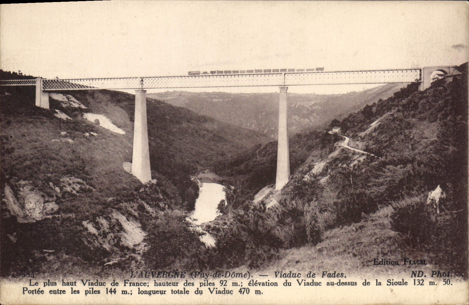 CPA L'Auvergne Puy de Dome Viaduc de Fades 