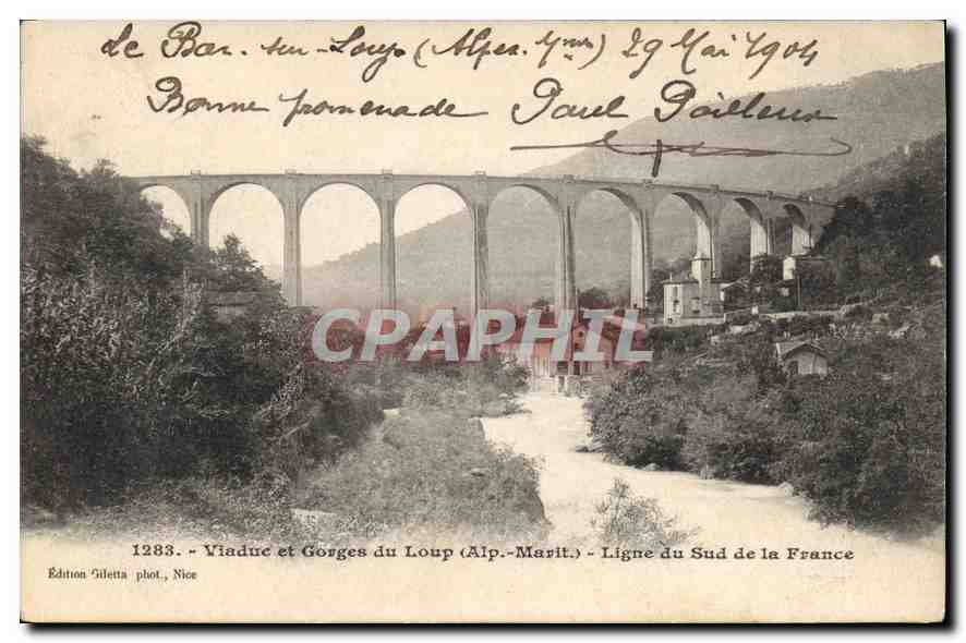 CPA Viaduc et Gorges du Loup Alp Marit Ligne du Sud de la France 