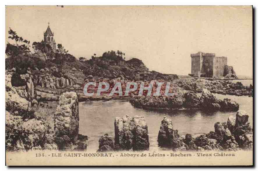Ile Saint-Honorat — Abbaye de Lésins, Rochers, Vieux Château — Éditeur Gilettta, Nice