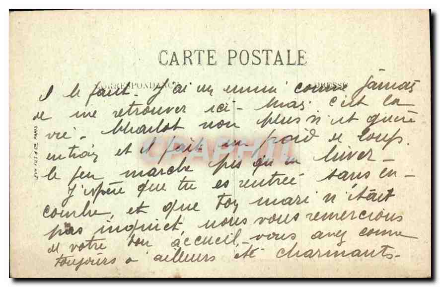 CPA Lyon La Place Bellecour et le Coteau de Fourviere  — Verso