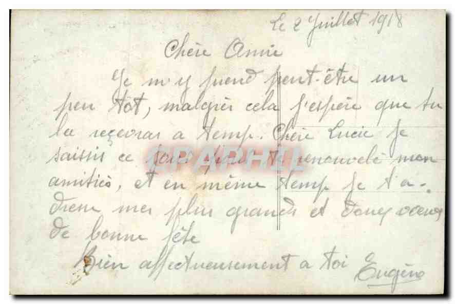 CPA Bonne Fete Fleurs — Verso