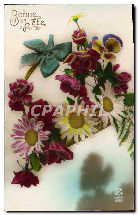 CPA Bonne Fete Fleurs