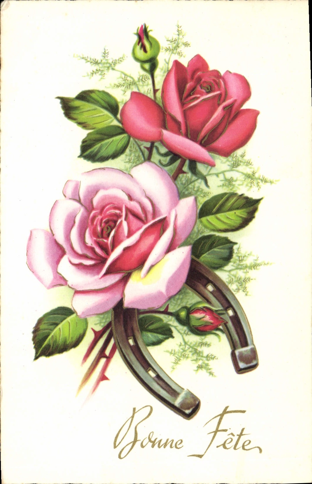 CPA Bonne Fete Fleurs