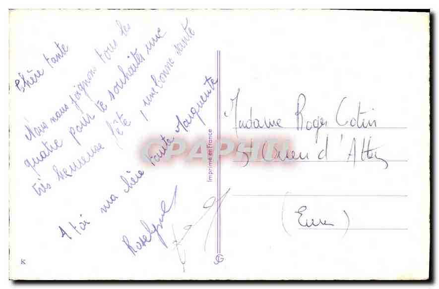 CPA Bonne Fete Fleurs — Verso