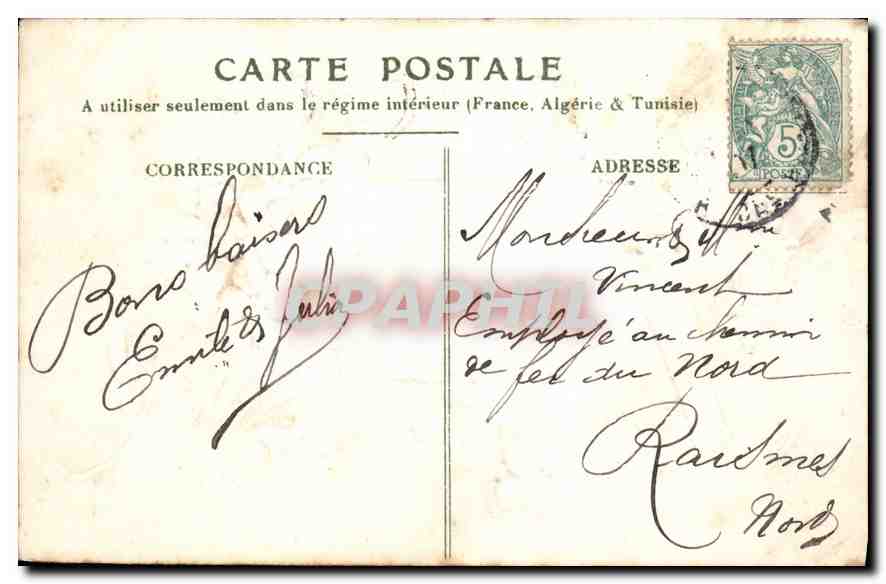 CPA Souhaits Sinceres Fleurs — Verso