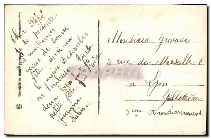 CPA Bonne Fete Fleurs — Verso