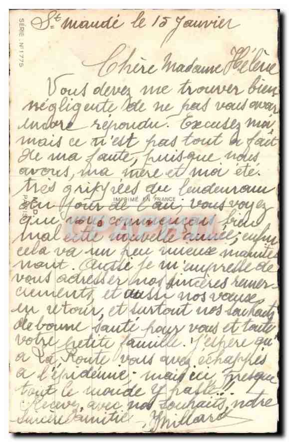 CPA Bonne et Heureuse Annee  — Rückseite