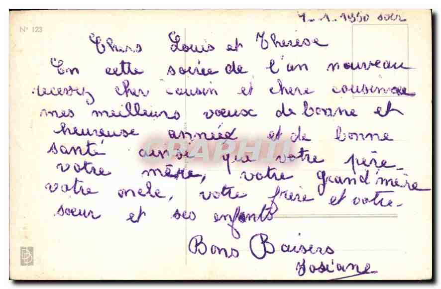 CPA Bonne Annee  — Rückseite