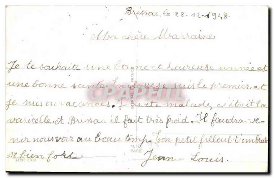 CPA Bonne Annee  — Rückseite