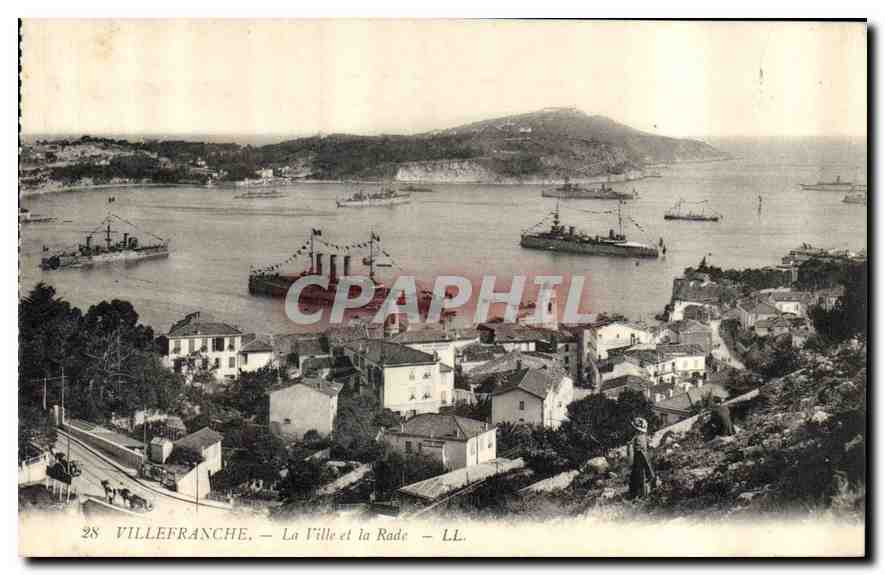CPA Villefranche La Ville et la Rade Bateaux