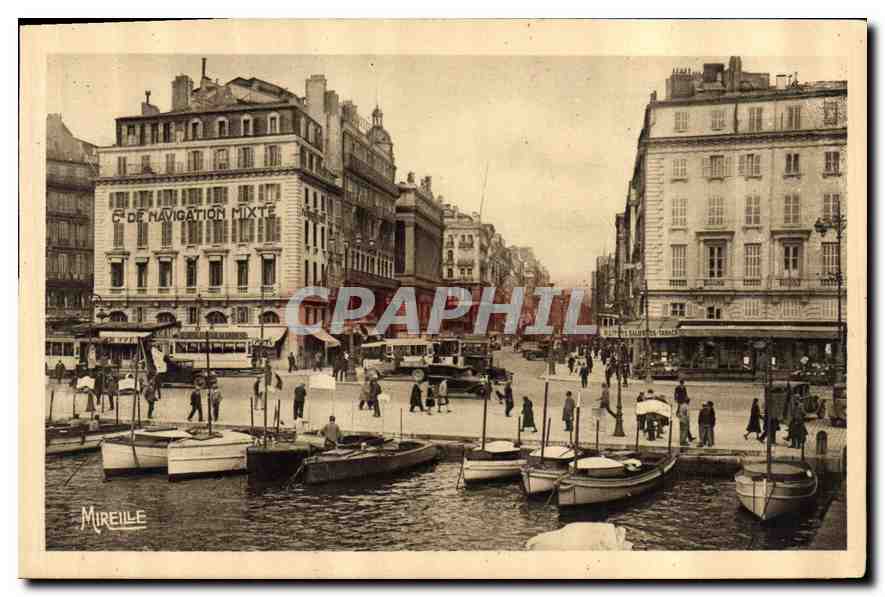 CPA Marseille Le Quai des Belges et la Canebiere 