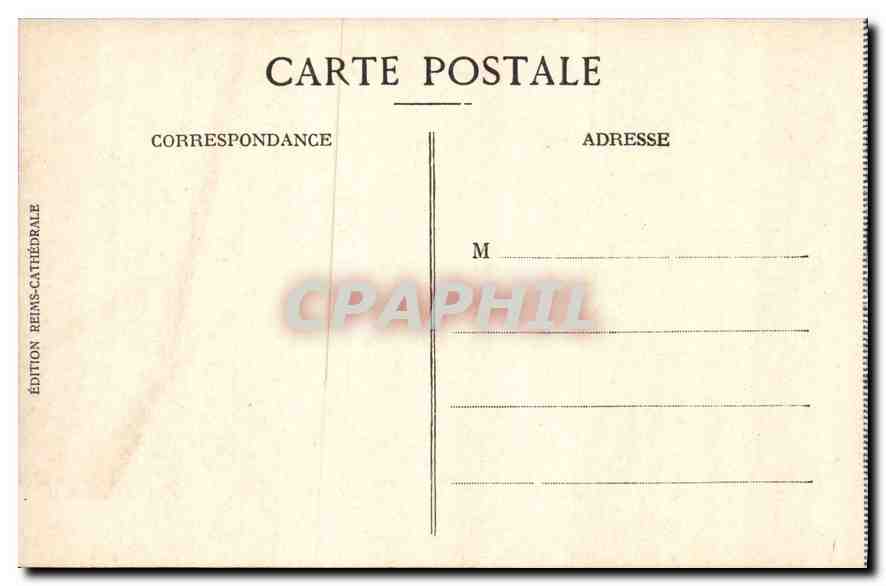 CPA Reims Le grand comble de la Cathedrale avant la guerre  — Verso