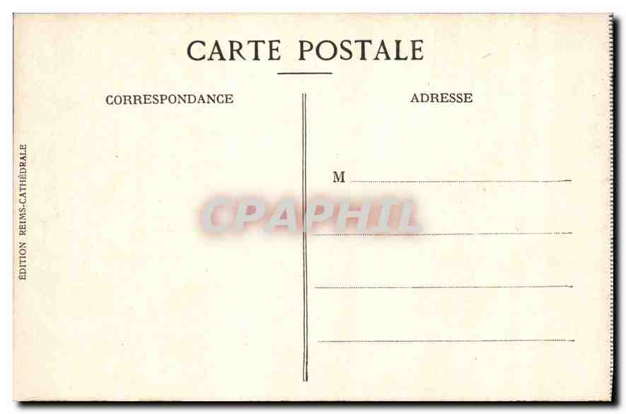 CPA Reims Le grand comble de la Cathedrale avant la guerre  — Rückseite