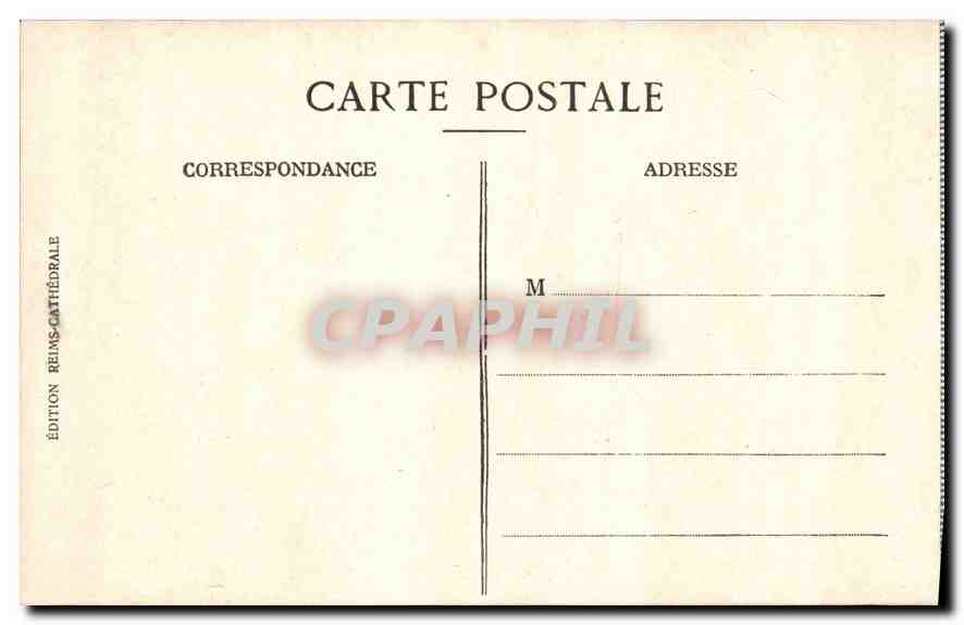 CPA Reims Le Beau Dieu avant la guerre  — Rückseite