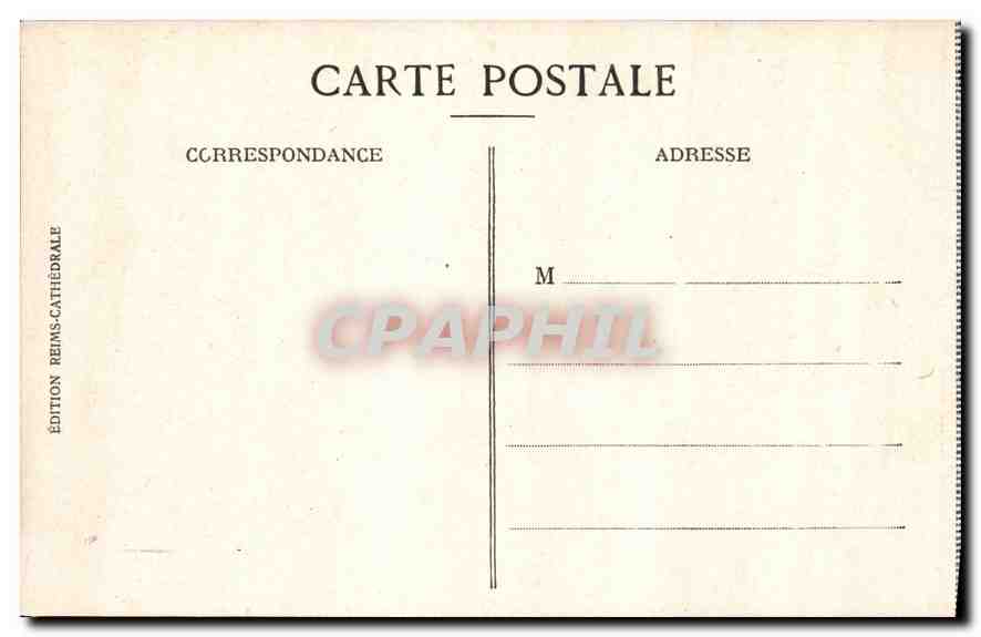 CPA Reims Le Beau Dieu avant la guerre  — Rückseite