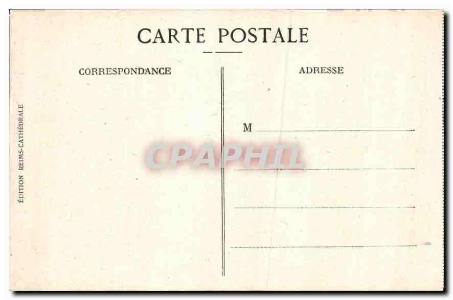CPA Reims Vue prise en avion Juillet 1918  — Rückseite