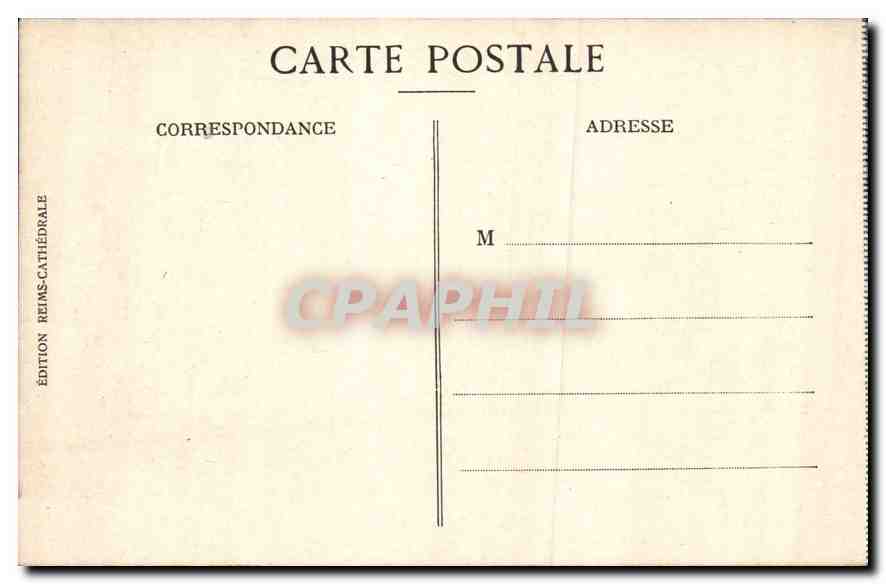 Reims — Vue prise en avion, Juin 1913 — Édition Reims-Cathédrale — Rückseite
