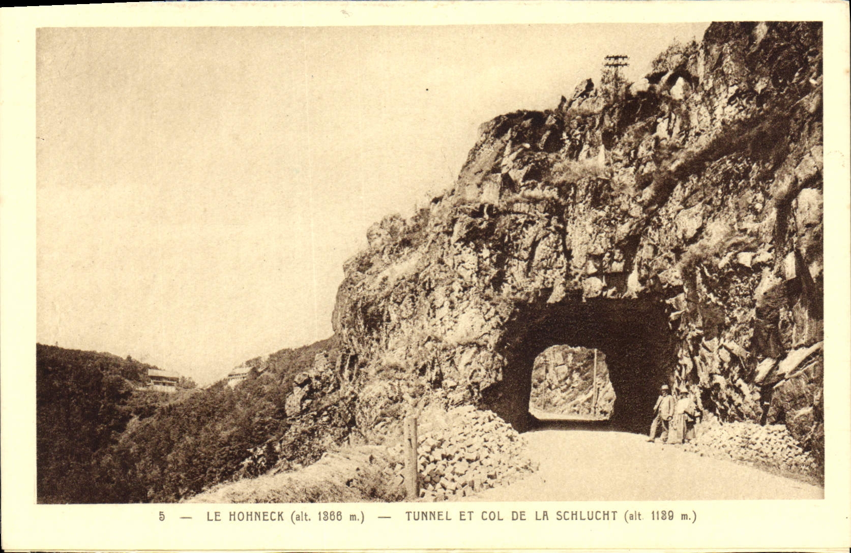 Le Hohneck (alt. 1806 m.) — Tunnel und Pass La Schlucht (alt. 1189 m.) — Edition Litaiza, Imp. Braun