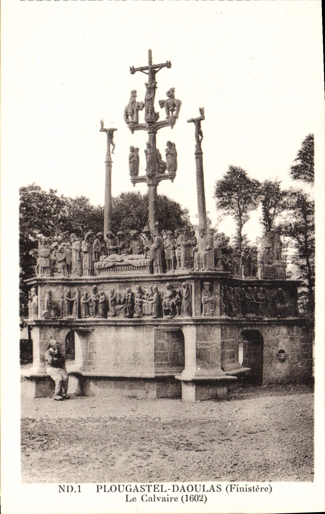 CPA Plougastel Daoulas Finistere Le Calvaire 
