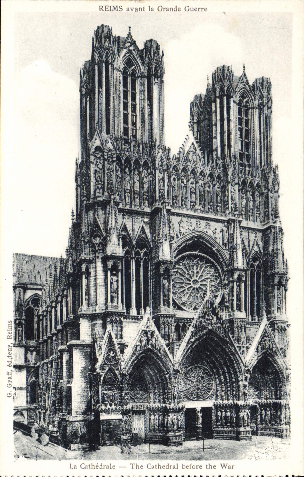 Reims — La Cathédrale avant la Grande Guerre — G. Graff, éditeur, Reims