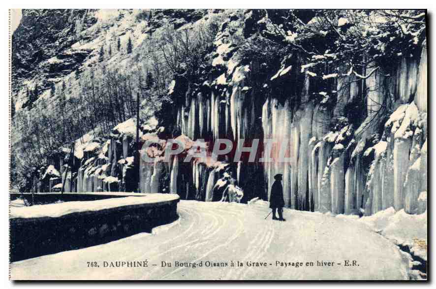 CPA Dauphine Bourg d'Oisans a la Grave Paysage en hiver 