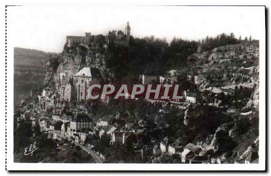 Rocamadour — Allgemeiner Blick auf die Stadt, die Heiligtümer und den Schloss — Edition LACROIX Frères Toulouse