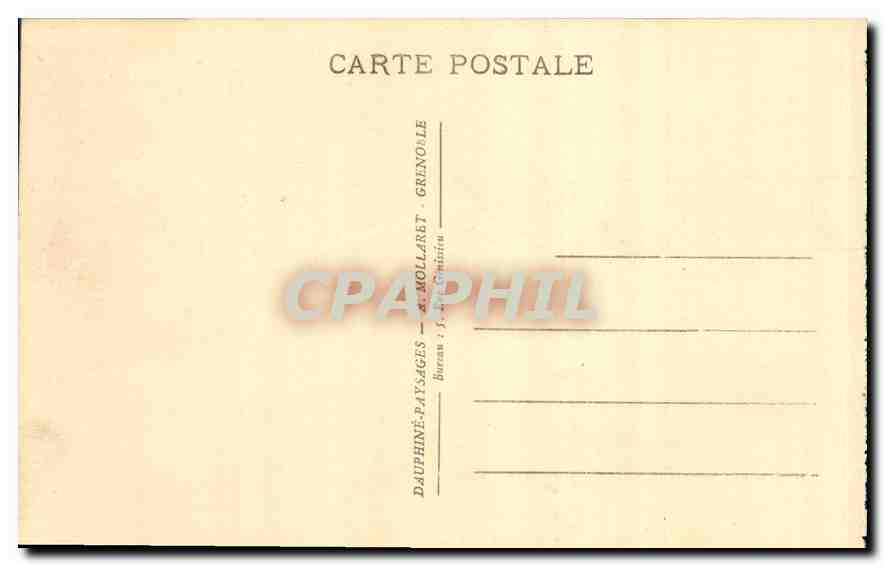 Savoie - COL du GLANDON (1.933 m.) - Le Chalet-Hotel et les Grandes Rousses — Verso