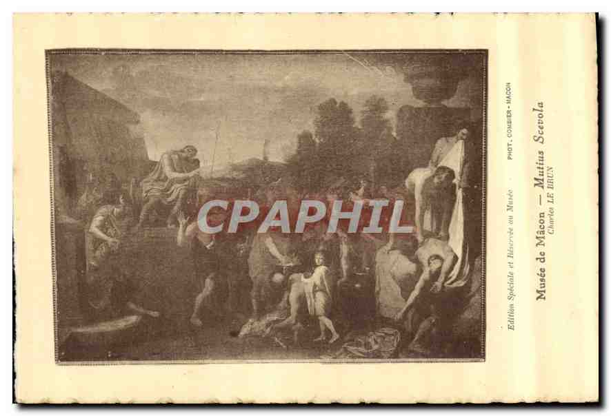CPA Musee de Macon Mutius Scevola Charles le Brun 