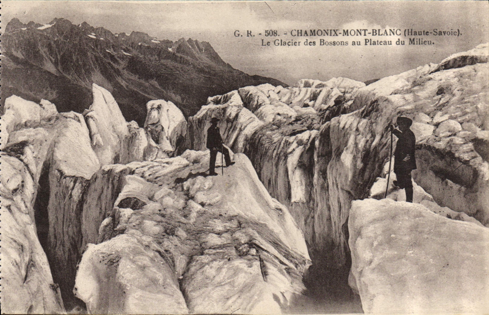 Le Glacier des Bossons au Plateau du Milieu — Chamonix-Mont-Blanc (Haute-Savoie) — G.R. 508 — éditeur L. Pauraz